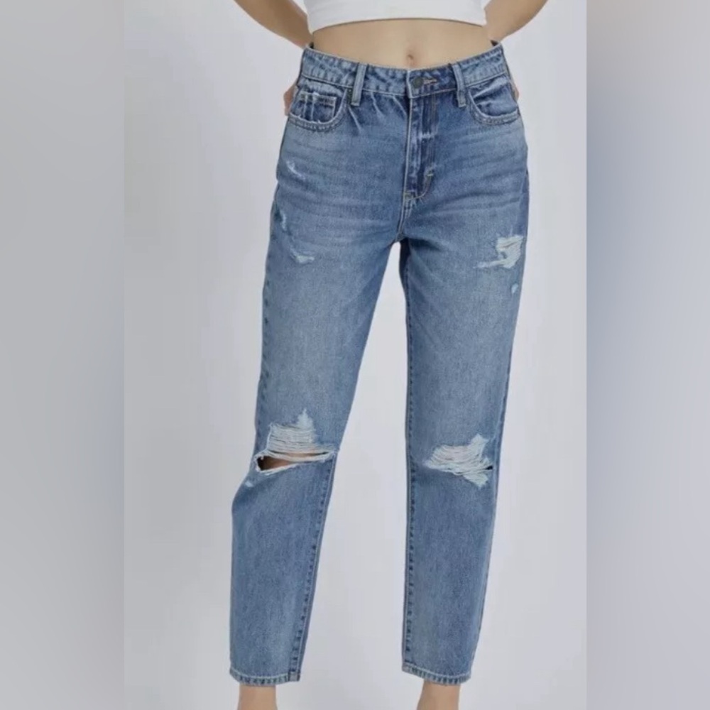 NWT Hidden High Rise Straight Crop